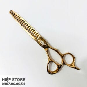Kéo tỉa Huodong răng cong UC-621J tỷ lệ 15%-30% - mạ gold