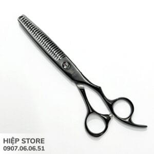 Kéo tỉa răng cong trơn HSH NYB-26T(B), tỷ lệ 15%, màu đen